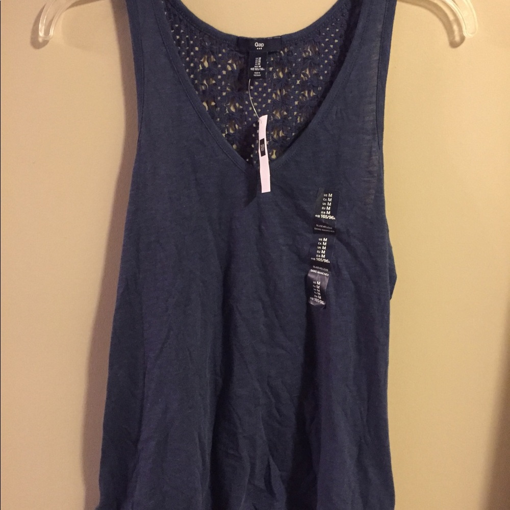 Navy Gap Tank Top
